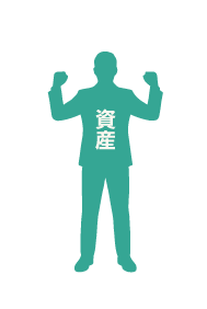 身体という資産を表すイラスト